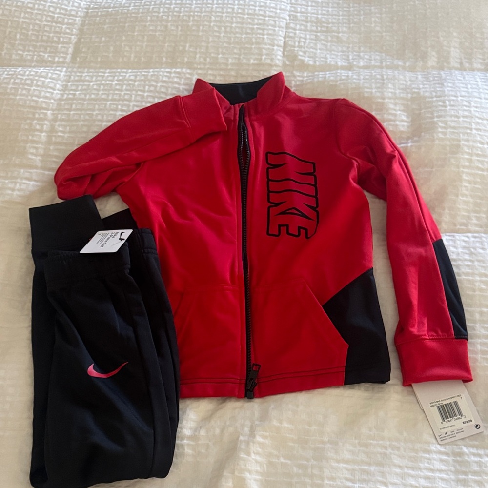 Nike Kids' Red and Black Athletic Set